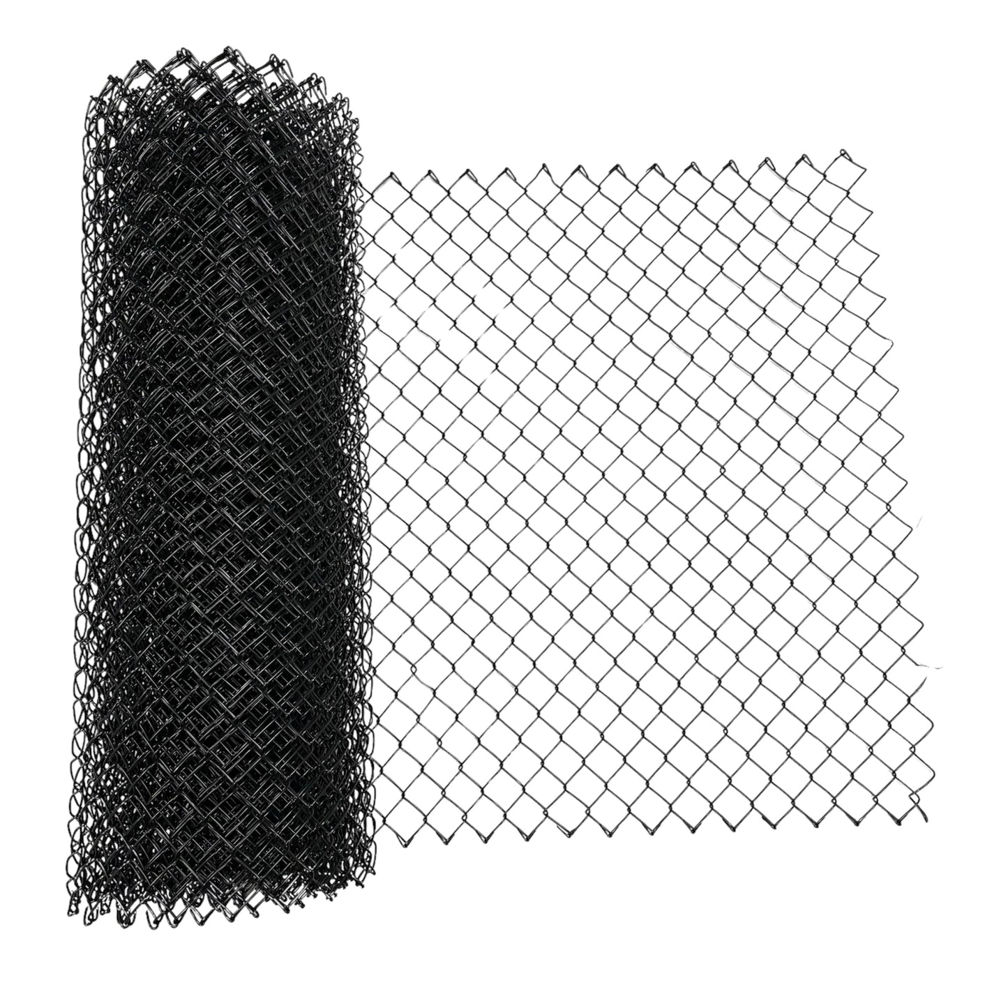 Black Vinyl  Chain Link Fence - Complete Kit - 4Ft x 50 Feet - 9 AWG