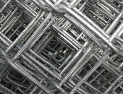 Galvanized chain link diamond