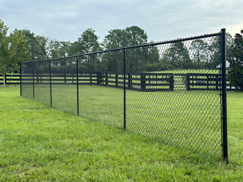 4ft Black Chain Link Fence Kit