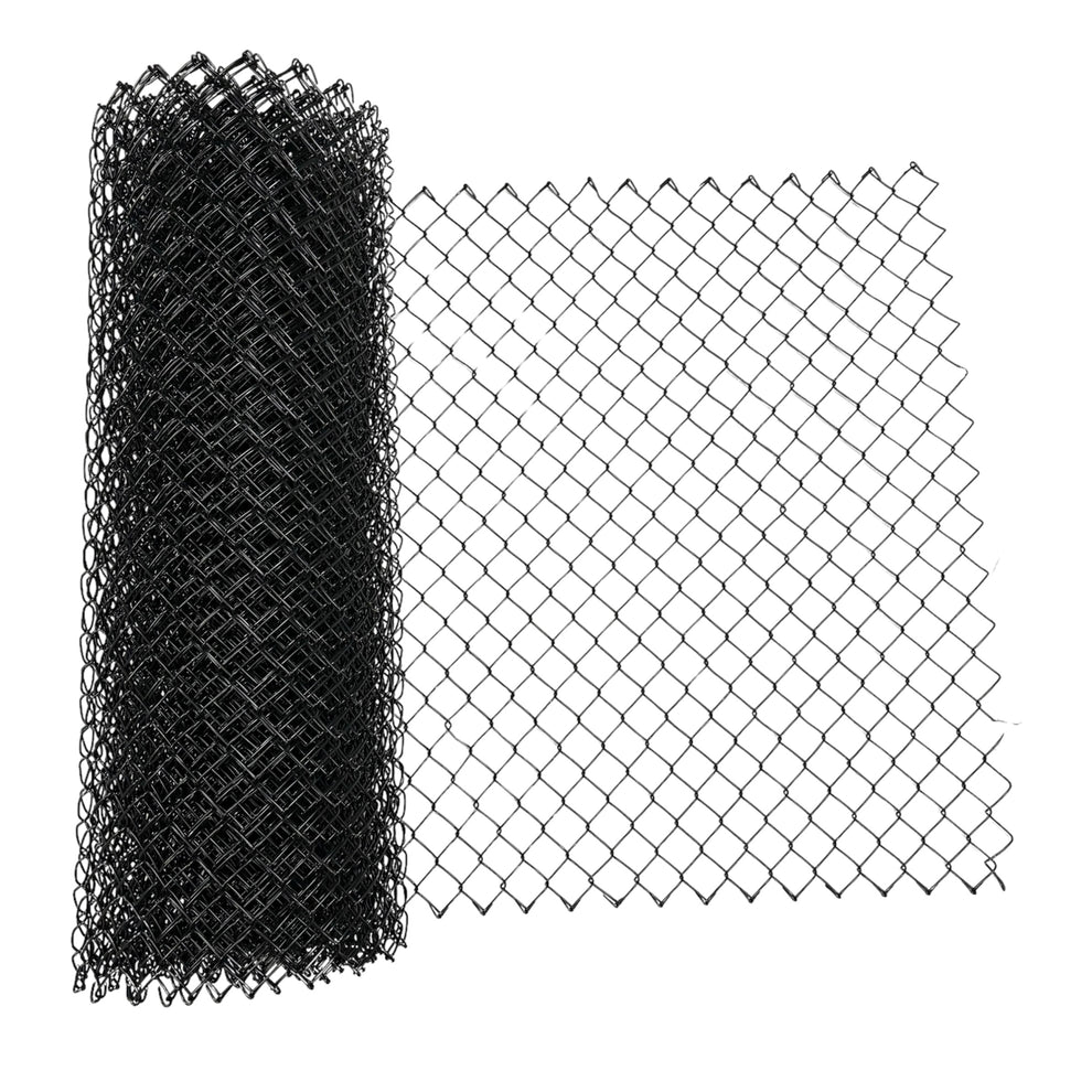 Vynil Chain Set Black Vinyl Chain Link Fence - Complete Kit - 4Ft x 50 Feet - 9 AWG ...